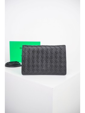 Bottega Veneta Lambskin Intrecciato Woven Clutch
