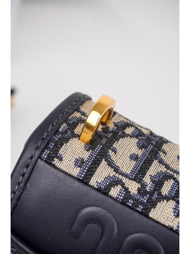 DIOR Embroidered Oblique Shoulder Bag