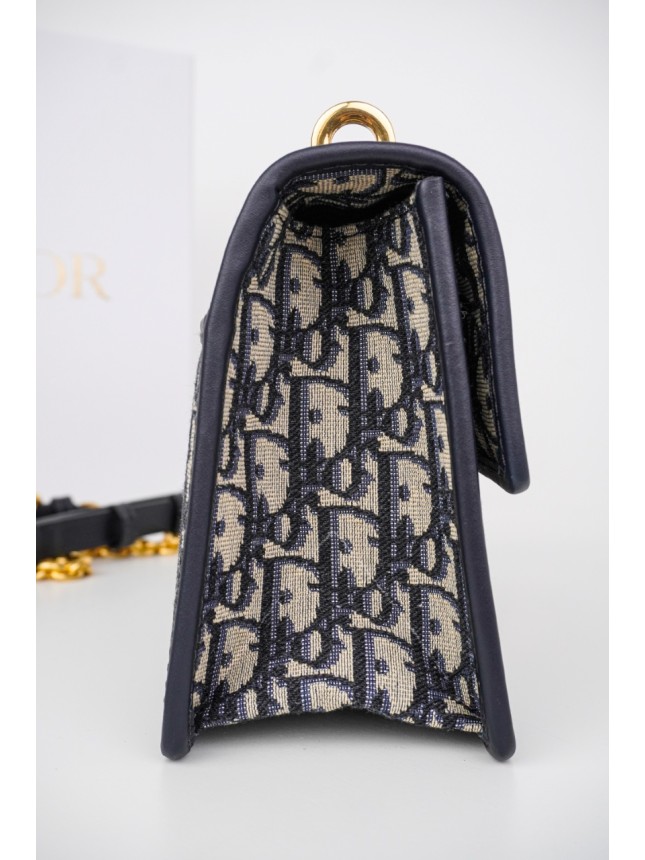 DIOR Embroidered Oblique Shoulder Bag