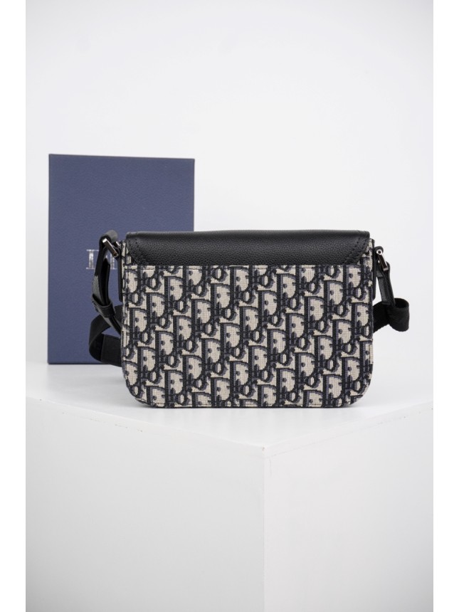 DIOR Full-Coverage Oblique Canvas Saddle Bag