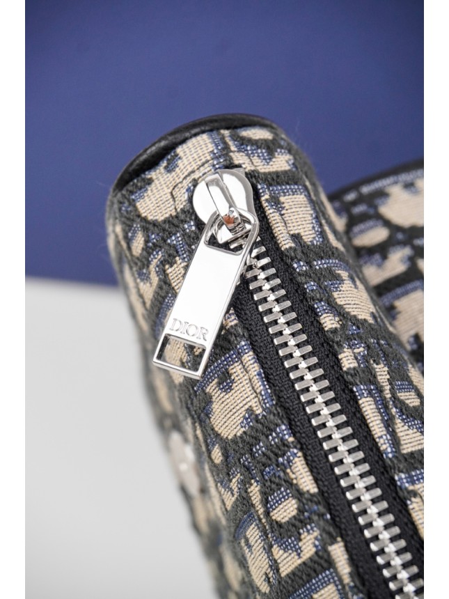 DIOR Full-Coverage Oblique Canvas Saddle Bag