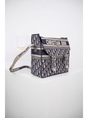  DIOR Oblique Collegiate Flap Crossbody Bag