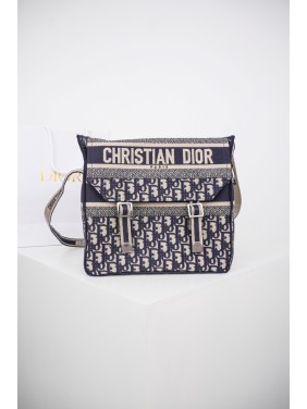  DIOR Oblique Collegiate Flap Crossbody Bag