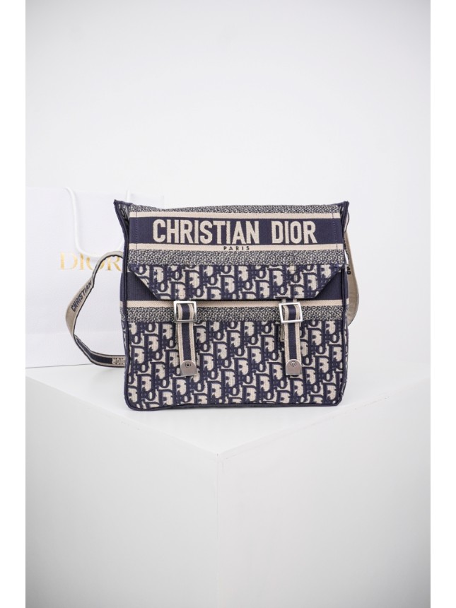 DIOR Oblique Collegiate Flap Crossbody Bag
