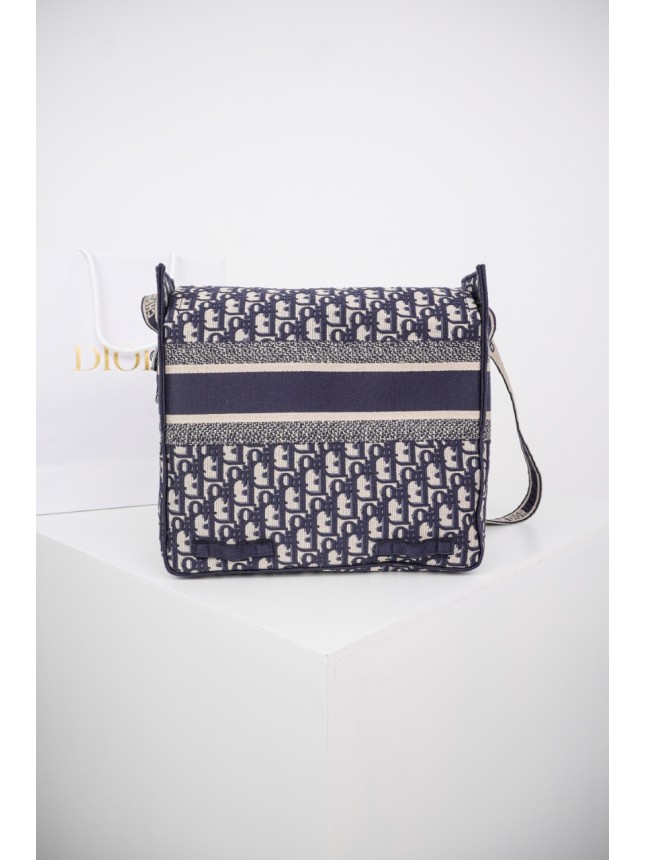 DIOR Oblique Collegiate Flap Crossbody Bag