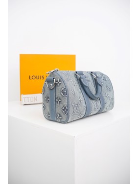 Louis-Vuitton-Washed-Blue-Denim-Canvas-Small-Bag