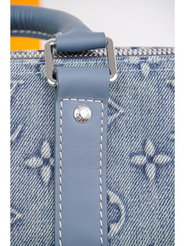 Louis-Vuitton-Washed-Blue-Denim-Canvas-Small-Bag
