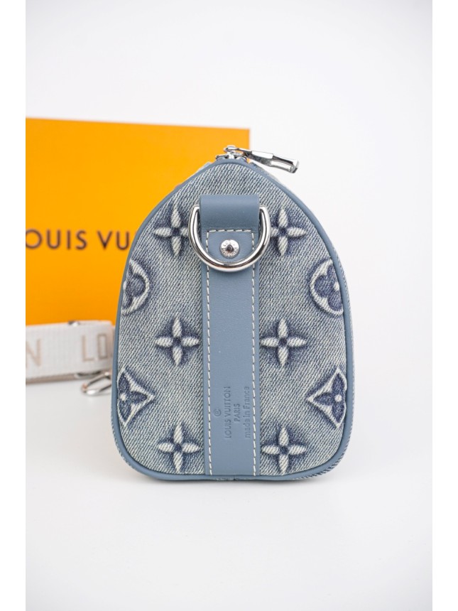 Louis-Vuitton-Washed-Blue-Denim-Canvas-Small-Bag