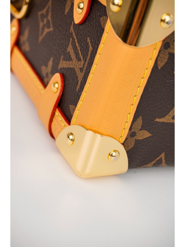 LOUIS VUITTON Monogram Canvas & Calfskin Soft Box Crossbody Handbag