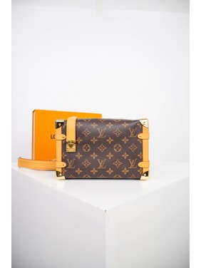 LOUIS VUITTON Monogram Canvas & Calfskin Soft Box Crossbody Handbag