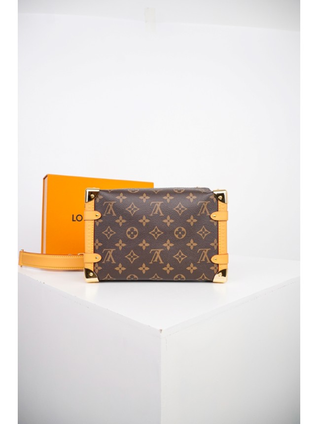 LOUIS VUITTON Monogram Canvas & Calfskin Soft Box Crossbody Handbag