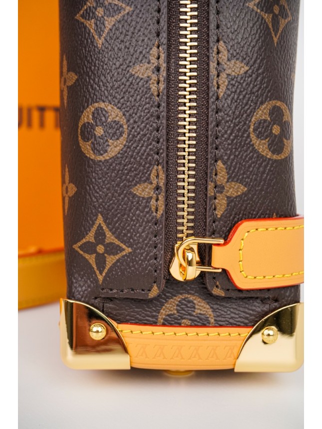LOUIS VUITTON Monogram Canvas & Calfskin Soft Box Crossbody Handbag