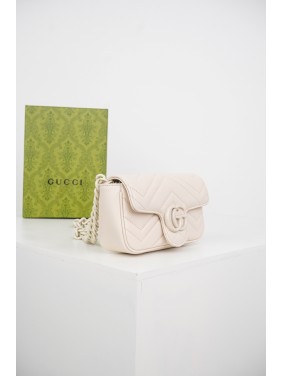 Gucci Marmont Classic Chain Bag in White