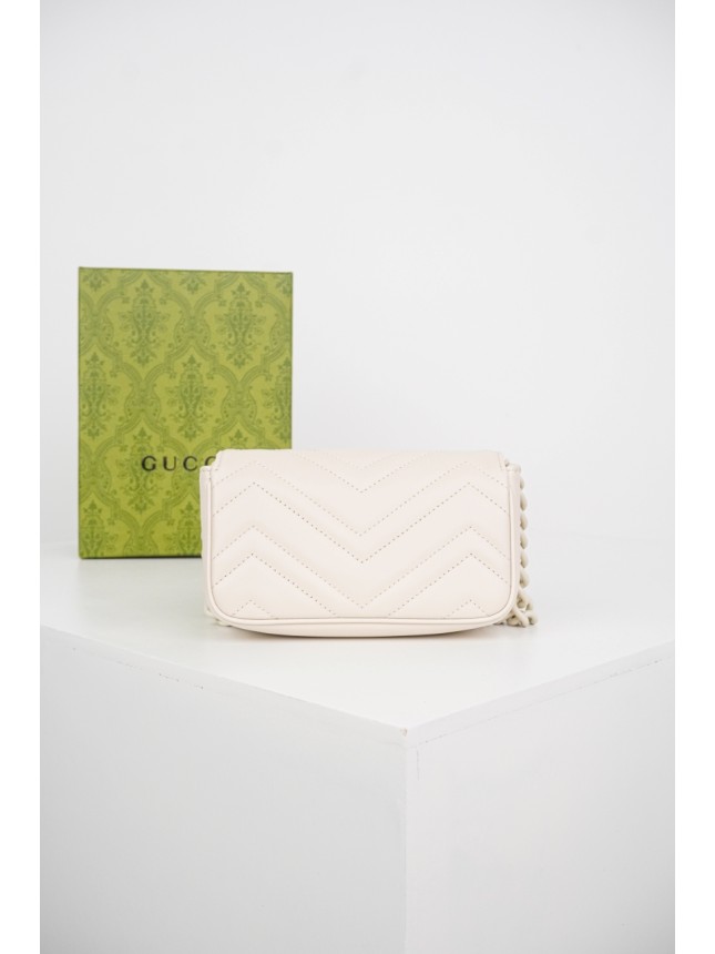 Gucci Marmont Classic Chain Bag in White