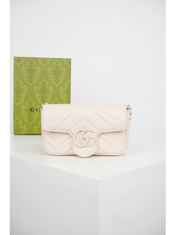 Gucci Marmont Classic Chain Bag in White