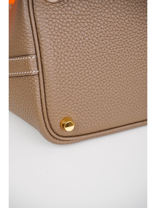 Hermès Picotin Lock Bag in Étoupe with Gold Hardware