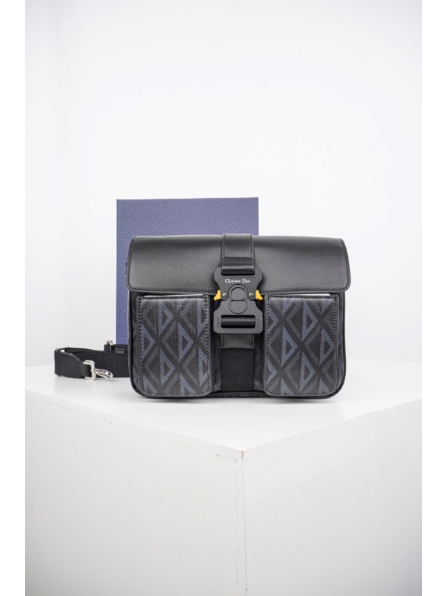 Dior Quilted Diamond Pattern Crossbody Bag