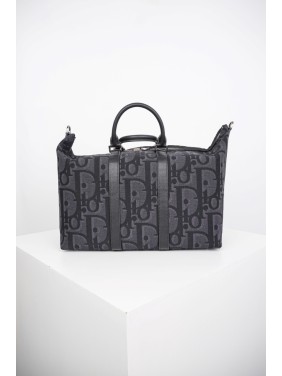 Dior Full-Logo Tote Bag in Black