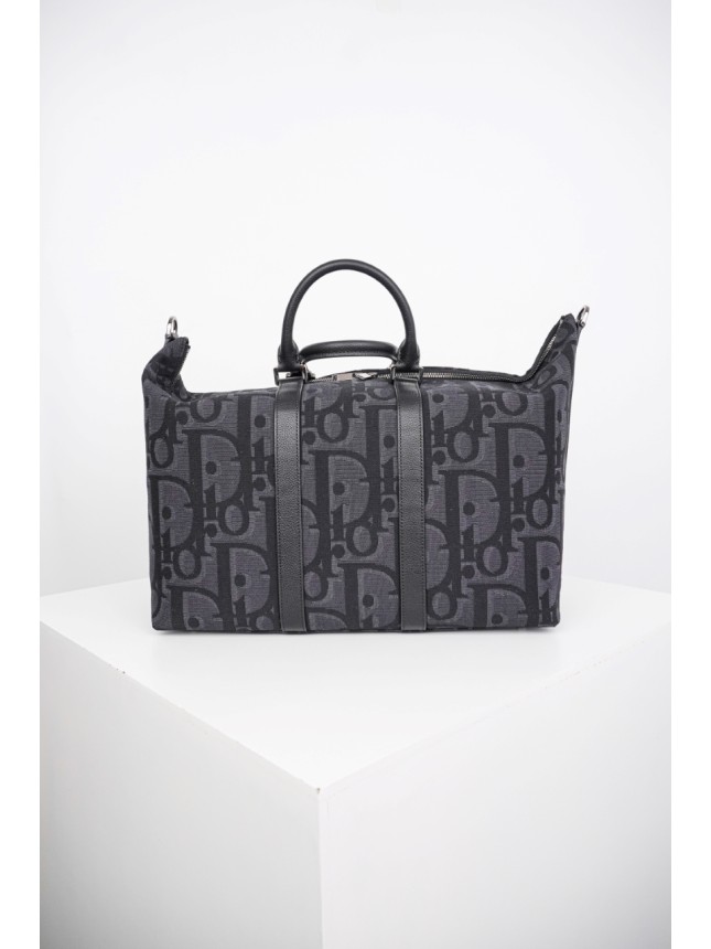 Dior Full-Logo Tote Bag in Black