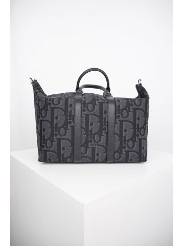 Dior Full-Logo Tote Bag in Black