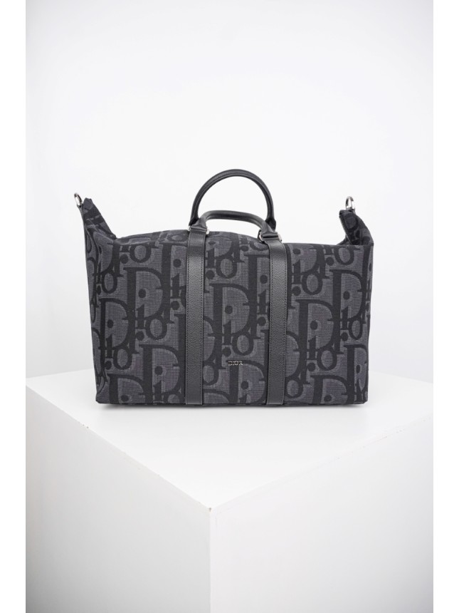 Dior Full-Logo Tote Bag in Black