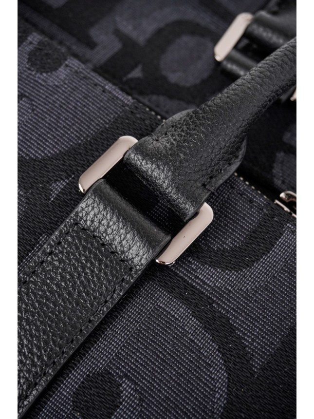 Dior Full-Logo Tote Bag in Black