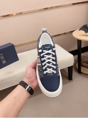 Dior New Style Italian Elastic Fabric Casual Men's Shoes