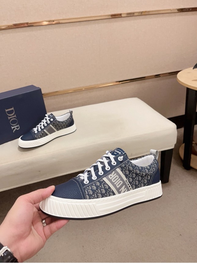 Dior New Style Italian Elastic Fabric Casual Men's Shoes