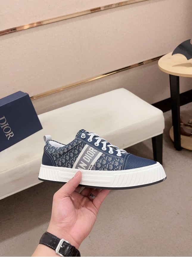 Dior New Style Italian Elastic Fabric Casual Men's Shoes