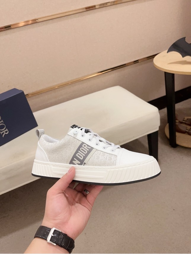 Dior New Style Italian Elastic Fabric Casual Men's Shoes