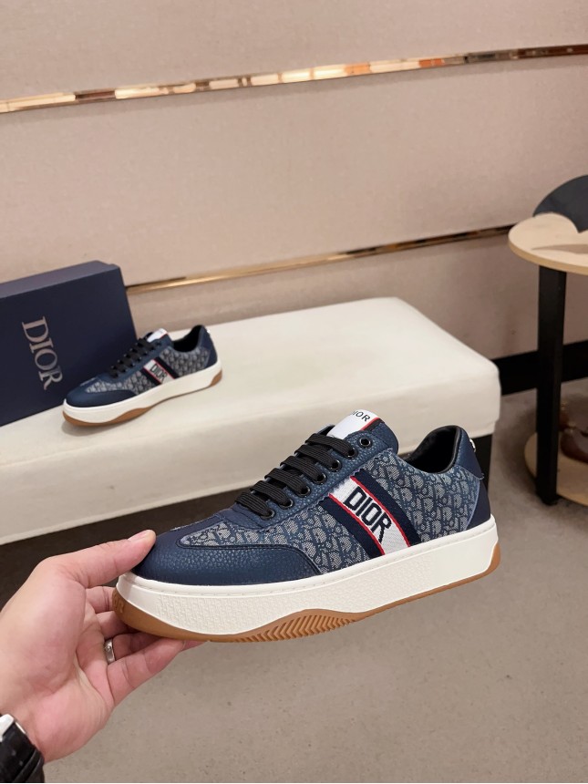 Dior New Style Italian Elastic Fabric Casual Men's Shoes
