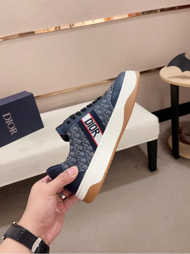 Dior New Style Italian Elastic Fabric Casual Men's Shoes