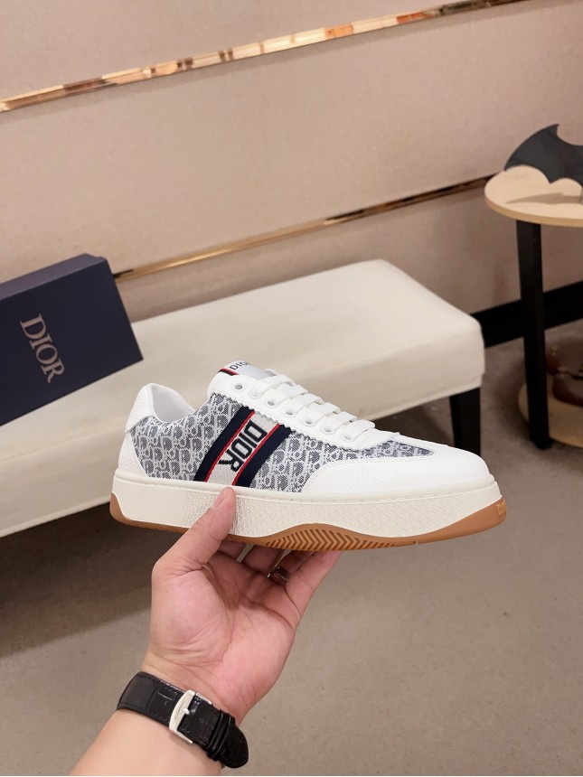 Dior New Style Italian Elastic Fabric Casual Men's Shoes