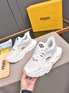 FENDI New Style Cowhide Casual Sneakers