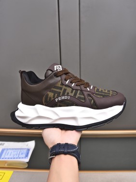FENDI New Style Cowhide Casual Sneakers