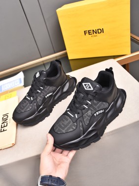 FENDI New Style Cowhide Casual Sneakers