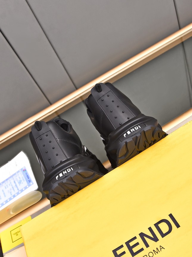 FENDI New Style Cowhide Casual Sneakers