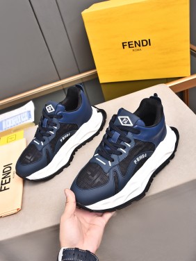 FENDI New Style Cowhide Casual Sneakers