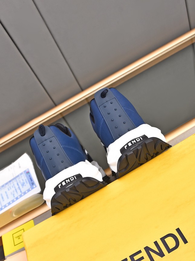 FENDI New Style Cowhide Casual Sneakers