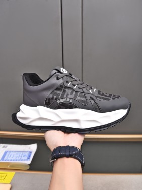 FENDI New Style Cowhide Casual Sneakers