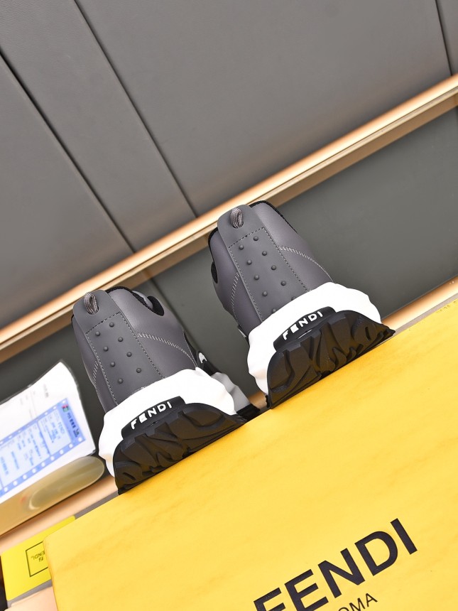 FENDI New Style Cowhide Casual Sneakers