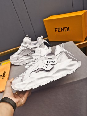 FENDI New Style Cowhide Casual Sneakers