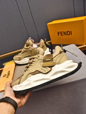 FENDI New Style Cowhide Casual Sneakers