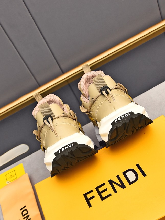 FENDI New Style Cowhide Casual Sneakers
