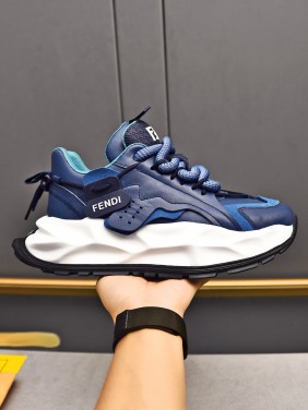 FENDI New Style Cowhide Casual Sneakers