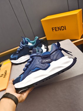 FENDI New Style Cowhide Casual Sneakers