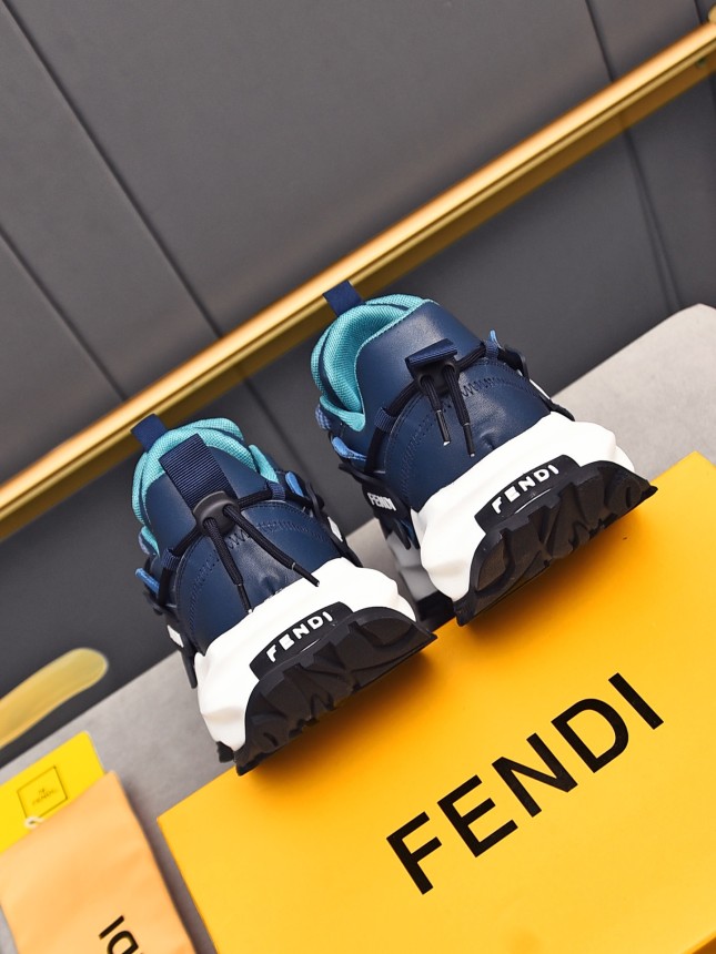 FENDI New Style Cowhide Casual Sneakers