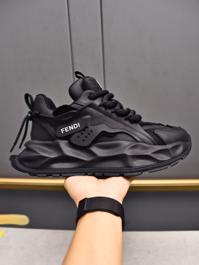 FENDI New Style Cowhide Casual Sneakers