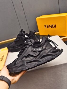 FENDI New Style Cowhide Casual Sneakers