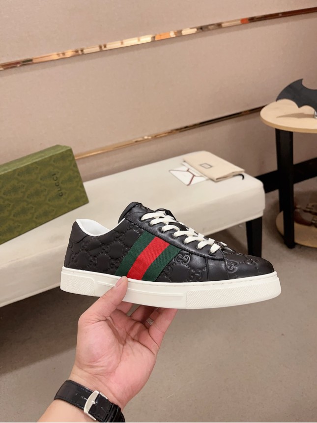 Gucci Hit Series Retro Cowhide Casual Sneakers